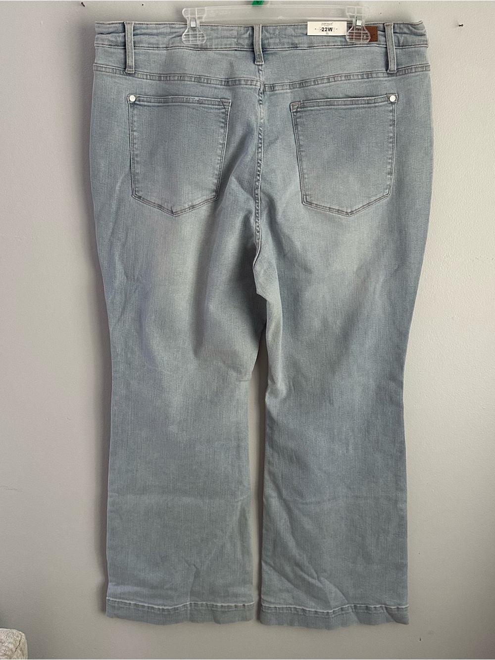 Judy Blue 22W NWT light wash flare denim jeans braided waistband - Picture 2 of 6